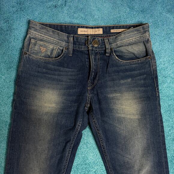 Vintage Guess Jeans Women’s 31 – Robertson Slim Tapered – Blue Denim Y2K - Picture 2 of 16